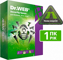 Антивірус Dr.web Security Space 1 рік 1 пристрій  