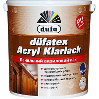 Лак панельный Dufatex Acryl Klarlack Dufa глянец 0,75 л прозрачный