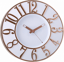 Часы настенные Liberty 35,6х35,6х5 см (WSH-0437) бело-золотой