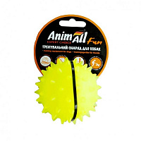 Игрушка для собак AnimAll Fun мяч каштан желтый 7 см