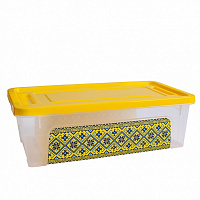 Ящик для хранения Vivendi Вышиванка желтый 70x160x240 мм