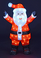 Декоративная новогодняя фигура светодиодный литой Санта светодиодная (LED) 80 ламп 60 см 