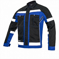 Куртка рабочая ArtMaster р. 48 р. M рост универсальный PROF-REF BLUE черный с синим
