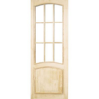 Дверь межкомнатная Пальмира 90 см сосна под стекло