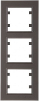Рамка трехместная Makel Karea вертикальная коричневый