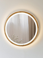 Зеркало со встроенной подсветкой Luxury Wood Perfection Slim LED ясень темный D650 мм 
