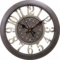 Часы настенные Скелетон коричневый 28x4 см