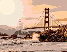 Картина по номерам Золотые ворота. Сан-Франциско 35x45 см Rosa Start 