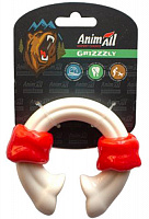 Игрушка для собак AnimAll GrizZzly 9949 кость-кольцо red/white