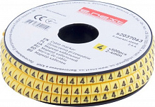 Маркер кабельный E.NEXT №4 500 шт./уп. 2-4 мм желтый 