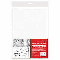 Бумага для черчения Rosa Studio мелкое зерно А4 (21х29,7 см) 20 лист.