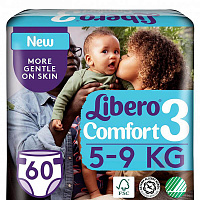 Подгузники Libero Comfort 3 5-9 кг 60 шт.