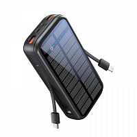 Универсальная мобильная батарея Promate 20000 mAh black (solartank-20pdci.black) SolarTank-20PDCi 20 000 mAh с солнечной панелью 