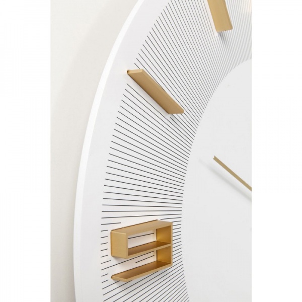 Часы настенные Leonardo бело-золотой 49 см KARE Design