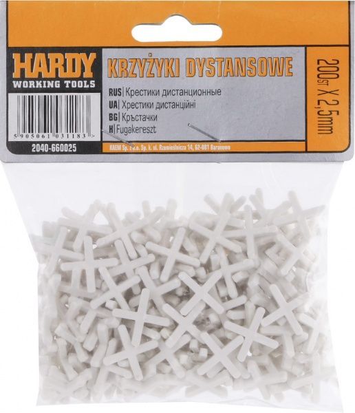 Крестики дистанционные Hardy 2,5 мм 2040-660025