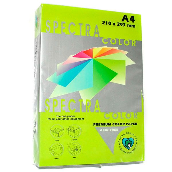 Бумага офисная Spectra Color A4 80 г/м неон Cyber HP Green 321 зеленый 