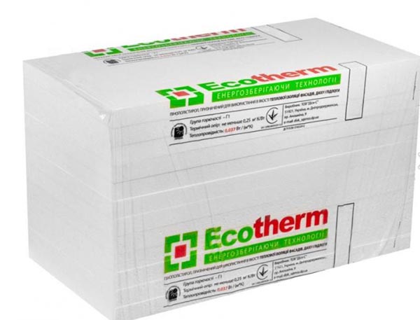 Пенопласт 25 Ecotherm® EPS-S 1м х 1м 20 мм