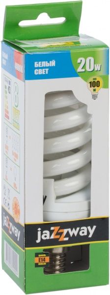 Лампа КЛЛ  JAZZway PROMO PESL-SF T3 20 Вт E14 4000 К 220 В 3329204