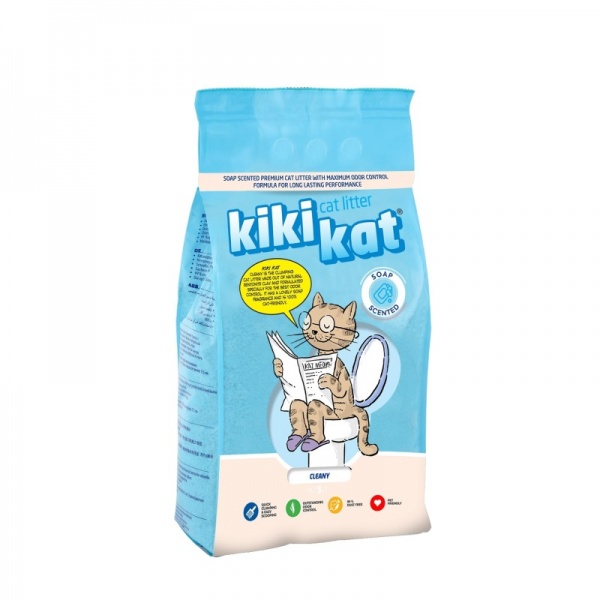 Наполнитель бентонитовый Kikikat Cat Litter 5 л без ароматизатора 