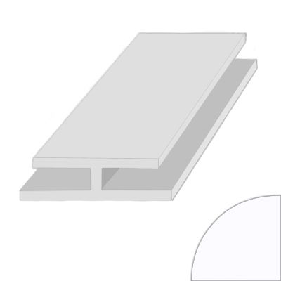 Профиль ПВХ соеденительный Белый 8 мм (6 м.п.)