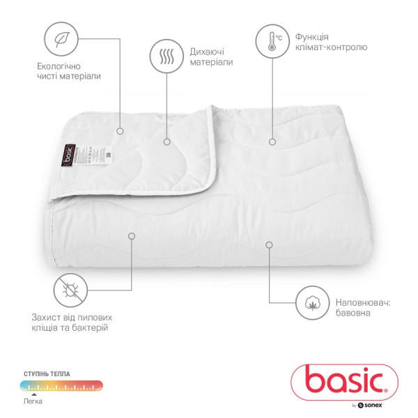Одеяло Basic Ultralite 140x205 см Sonex белый