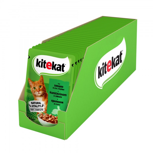 Корм для котов Kitekat в соусе с лососем 85 г