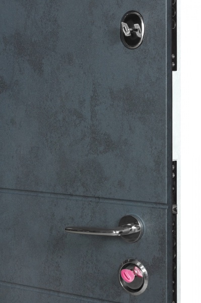 Дверь входная Revolut Doors В-617 мод. 250 бетон антрацит / бетон снежный 2050x950 мм левая
