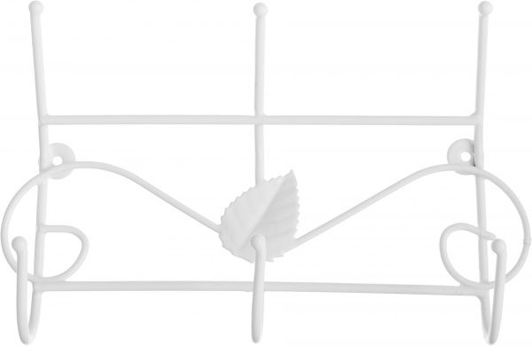 Вешалка декоративная с крючками Листок 6092016 16x26,5 см 