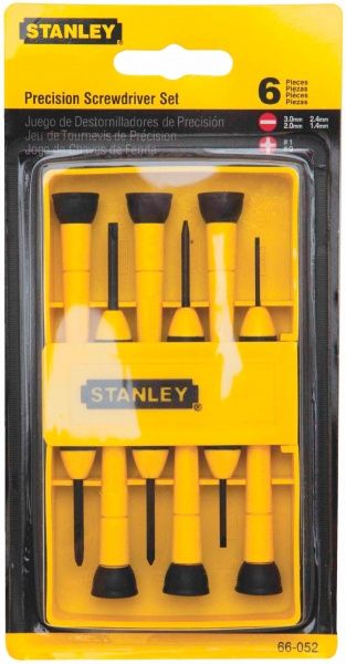 Набор отверток Stanley прецизионные Instrument набор 6 шт. 1,4 мм cтандарт×130 мм 0-66-052