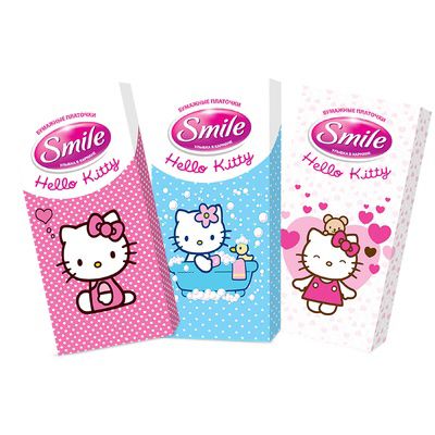 SMILE Хусточка киш-ва Hello Kitty стандарт МИКС
