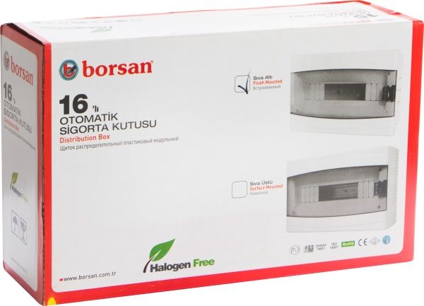 Щиток пластиковий Borsan на 16 модулів внутрішній 0613;BR.815