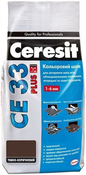 Фуга Ceresit CE 33 Plus 131 2 кг темно-коричневий