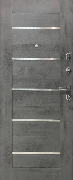 Дверь входная Tarimus Дублин антрацит / бетон серый 2050х860 мм правая