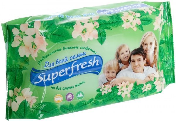 Детские влажные салфетки SuperFresh универсальные 60 шт.
