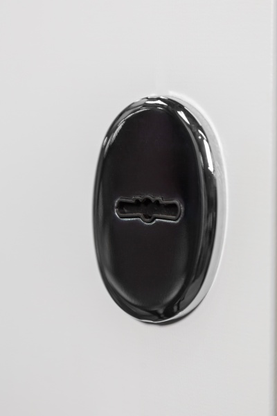 Дверь входная Revolut Doors В-83 модель 184 венге серый горизонт / белый 2050x950 мм правая