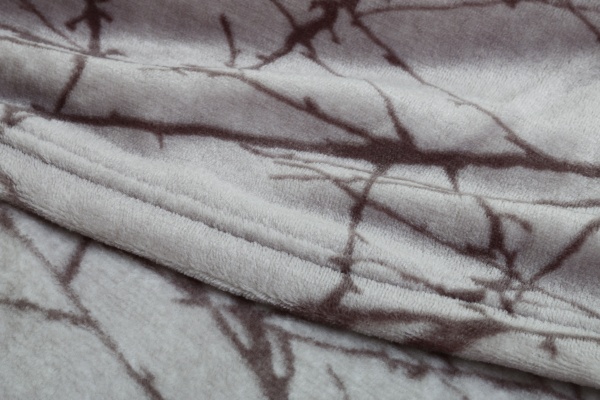 Плед Flannel Веточка 160x200 см серый La Nuit 