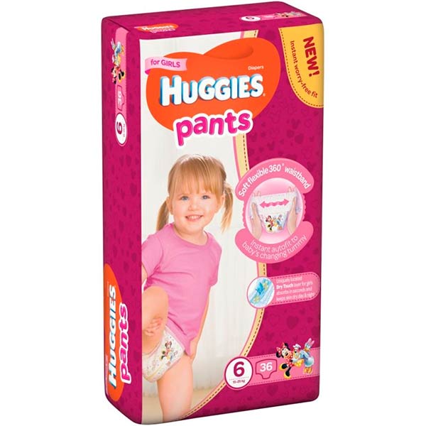 Подгузники-трусики Huggies Pants 6 15-25кг для девочек