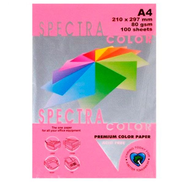 Бумага офисная Spectra Color A4 80 г/м неон Cyber HP Pink 342 персиковый 