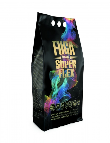 Заполнитель швов Polimin Fuga Super Flex (ширина шва 1-7 мм) 2 кг черный 