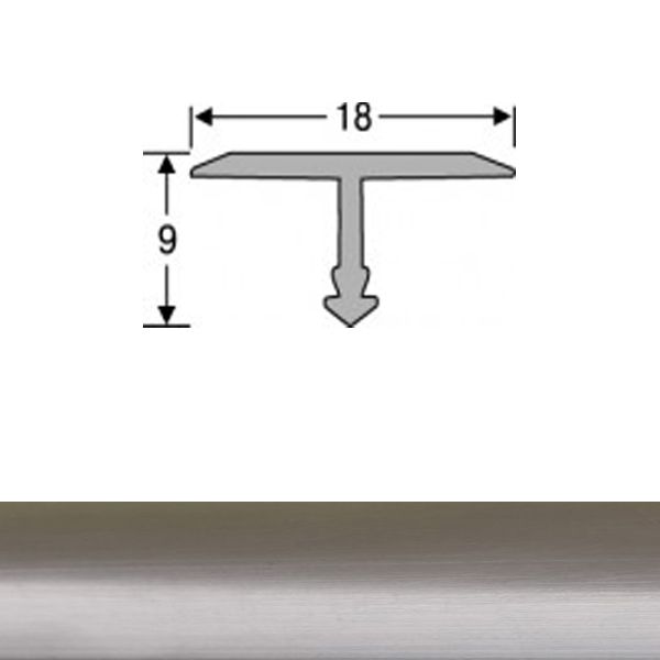 Профіль для плитки алюмінієвий ТІS АТ-18 2.7 м полірований