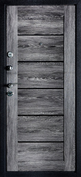 Дверь входная Двері БЦ Верховина (Шале) черный муар 2050x960 мм правая