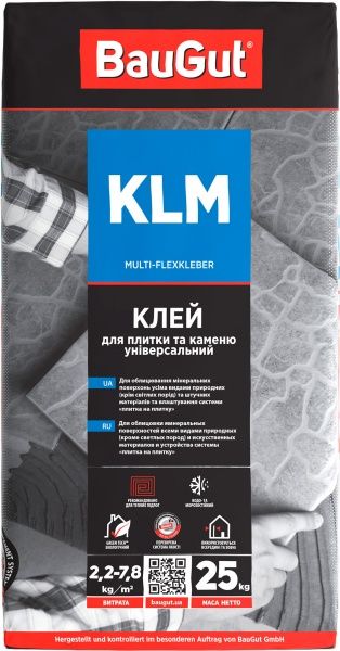 Клей для плитки BauGut KLM 25кг