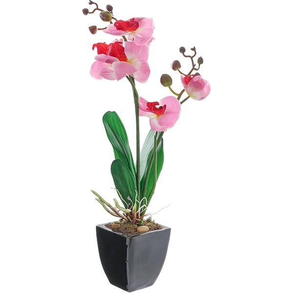 Искусственный цветок Орхидея Фаленопсис розовая 30 см