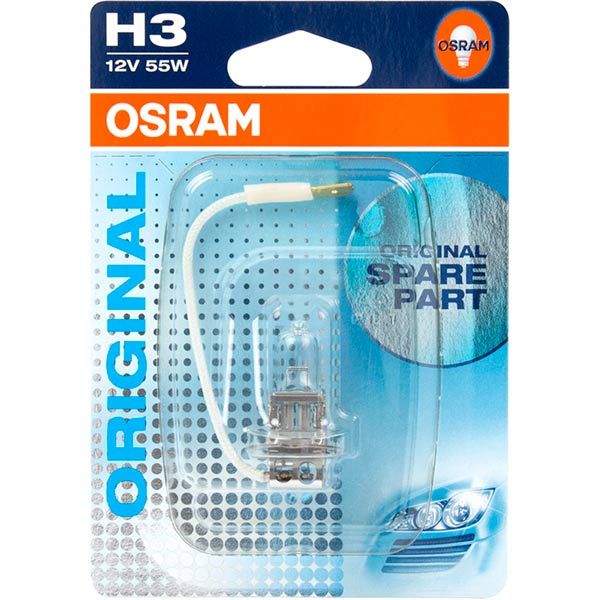 Лампа галогенна Osram STANDART (64151-01B) H3 PK22s 12 В 55 Вт 1 шт 3200