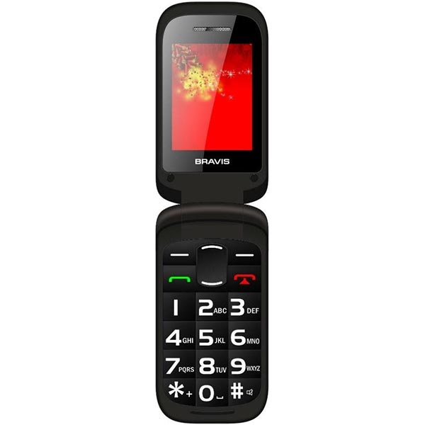Телефон мобильный Bravis Clamp black