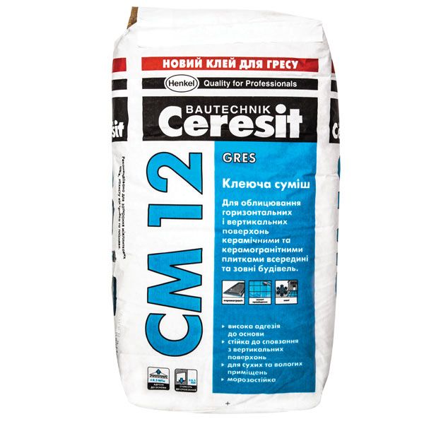 Клей для плитки Ceresit СМ-12 25кг