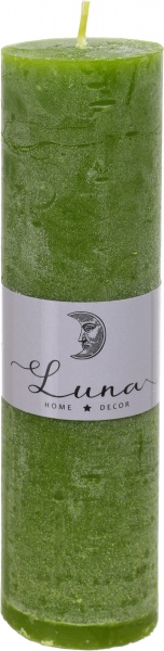 Свеча Рустик цилиндр оливковый C5520-377 Luna