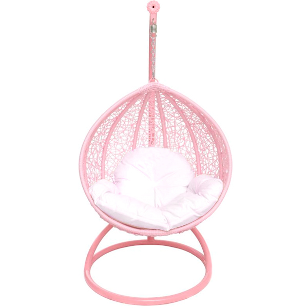 Крісло-кокон Кід рожеве з подушкою