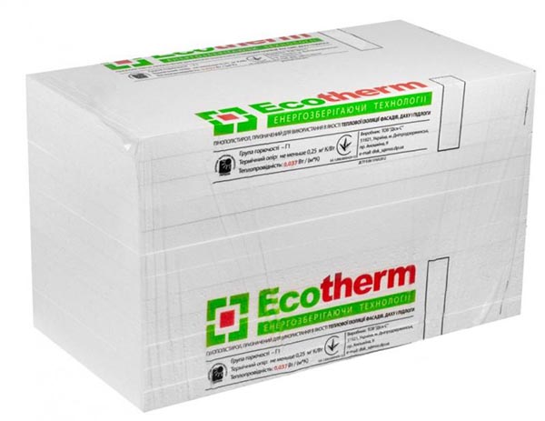 Пенопласт 25 Ecotherm® EPS-30 1м х 1м 50 мм