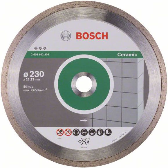 Диск алмазный отрезной Bosch Standard for Ceramic 230x22,2 керамика 2608602205